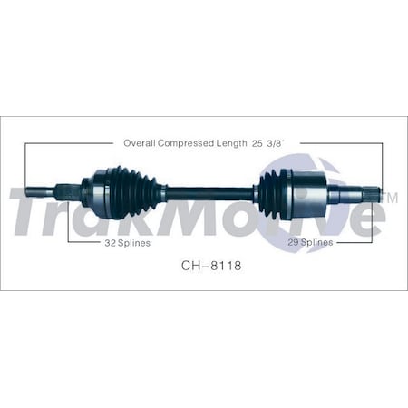 Surtrack Axle Cv Axle Shaft, Ch-8118 CH-8118